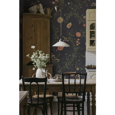S10517 Inger Midnight Blue Sandberg Wallpaper interior2 image