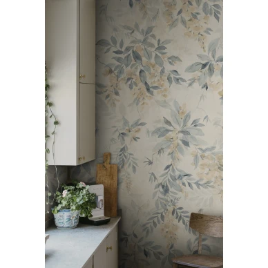 S10521 Lovisa Mural Blue Sandberg Wallpaper interior2 image