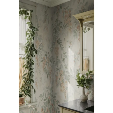 S10523 Lovisa Mural Orange Sandberg Wallpaper interior2 image