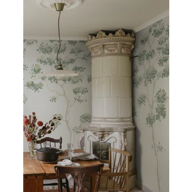 S10525 Wilhelm Green Sandberg Wallpaper interior2 image