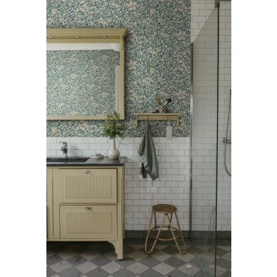 S10558 Linnea Blue Sandberg Wallpaper interior1 image