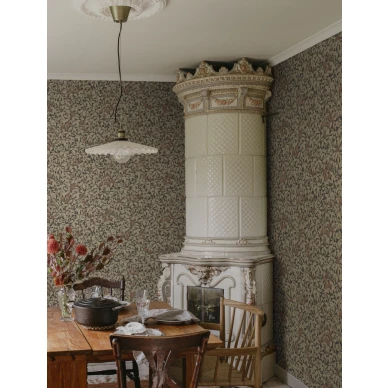 S10559 Linnea Charcoal Sandberg Wallpaper interior1 image