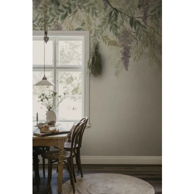 S10657 Wisteria Green Sandberg Wallpaper interior2 image