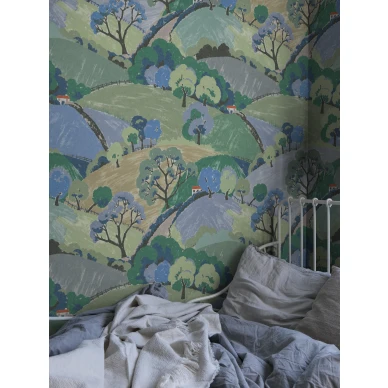 9623w HillsAndTreesBlue Roomshot image