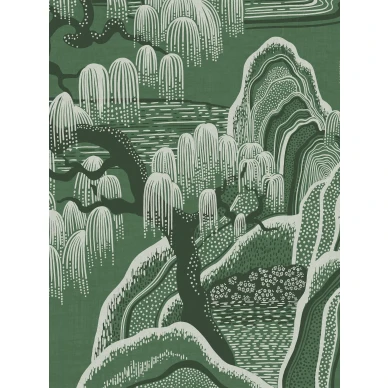 9592W IndigoGardenMural Closeup image