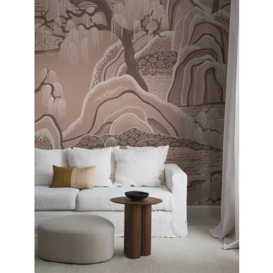 9593W IndigoGardenMural Roomshot image