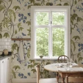 S10583 Ottilia Olive Green Sandberg Wallpaper interior2