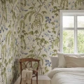 S10583 Ottilia Olive Green Sandberg Wallpaper interior3