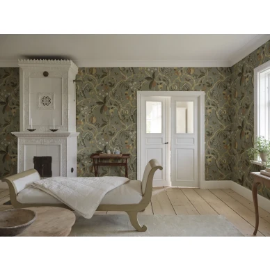 S10578 Tree of Life Mural Sage Green Sandberg Wallpaper interior2 image