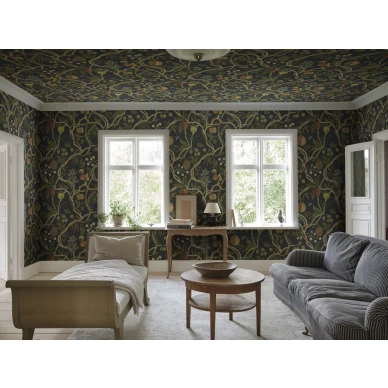 S10582 Tree of Life Mural Dark Blue Sandberg Wallpaper interior1 image