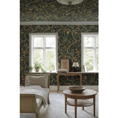 S10582 Tree of Life Mural Dark Blue Sandberg Wallpaper interior2 image