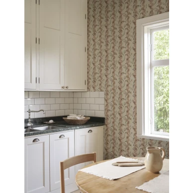 S10584 Beatrice Dusty Pink Sandberg Wallpaper interior2 image