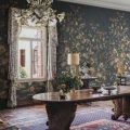 S10416 Chinoiserie Garden Dark Blue Sandberg Wallpaper interior1