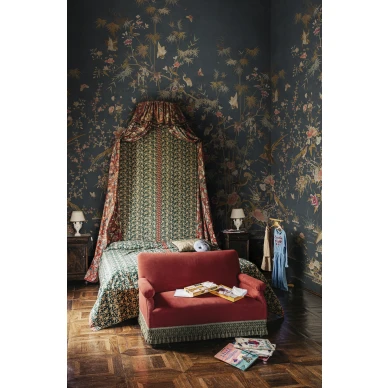 S10416 Chinoiserie Garden Dark Blue Sandberg Wallpaper interior2 image
