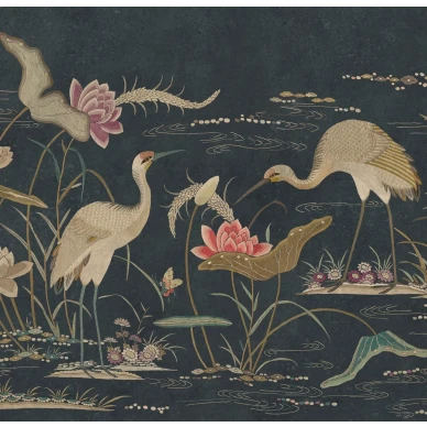 S10419 Seabirds Dark Blue Sandberg Wallpaper product image