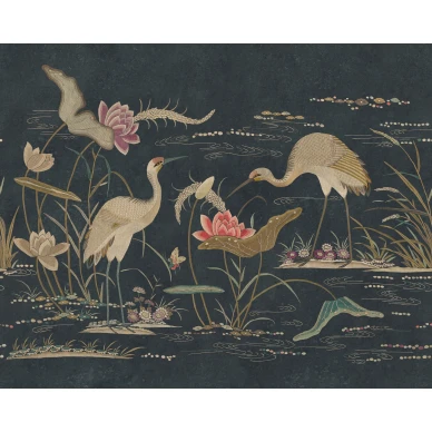 S10419 Seabirds Dark Blue Sandberg Wallpaper product image