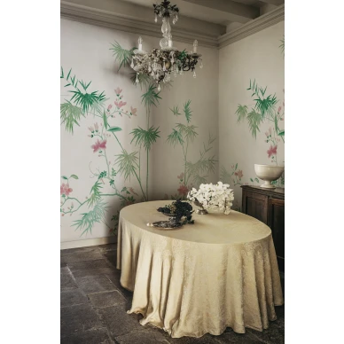 S10420 Bamboo Grove Green Sandberg Wallpaper interior1 image
