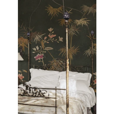 S10423 Bamboo Grove Dark Sandberg Wallpaper interior1 image