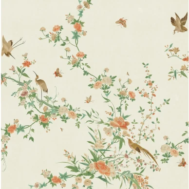 S10424 Bloom Spring Green Sandberg Wallpaper product image