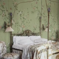 S10425 Bloom Green Sandberg Wallpaper interior3 1