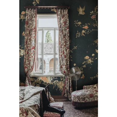 S10428 Bloom Midnight Blue Sandberg Wallpaper interior4 image