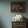 S10448 Butterflies Misty Blue Sandberg Wallpaper interior2