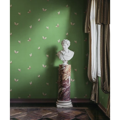 S10449 Butterflies Green Sandberg Wallpaper interior3 image