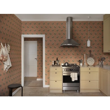 S10636 Lilly Terracotta Sandberg Wallpaper interior1 2100x1575 b5a96453 bd30 4899 b0d8 a13490b8e0dd image