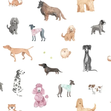 S10704 Taiga and Friends White Sandberg Wallpaper product image