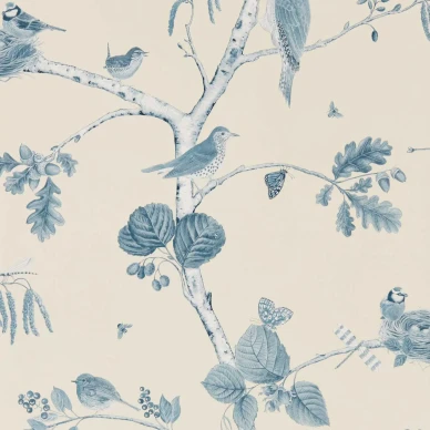 Woodland Chorus Indigo Ecru image