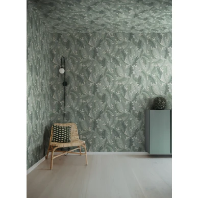 R21684 Swirling Fern Teal Rebel Walls interior1 image
