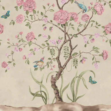 R21650 Chinoiserie Botanica Pink Rebel Walls product1 image