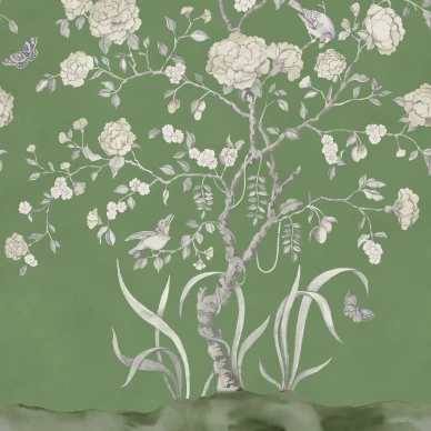 R21652 Chinoiserie Botanica Green Rebel Walls product1 image