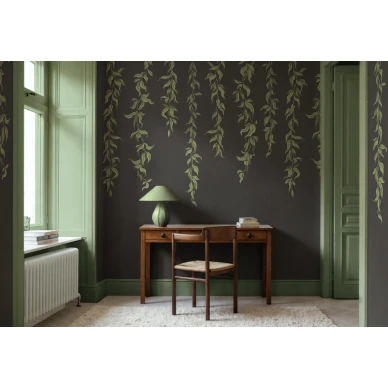 R21660 Hanging Leaves Graphite Rebel Walls interior1 image