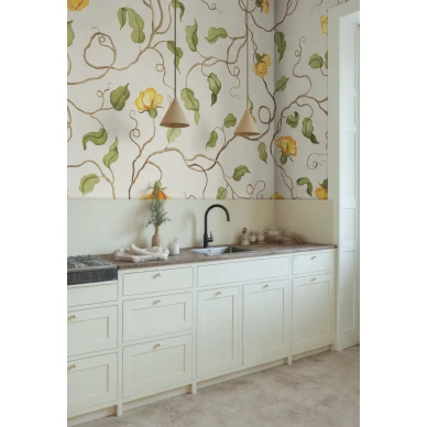 R21664 Soft Vines Yellow Rebel Walls interior1 image