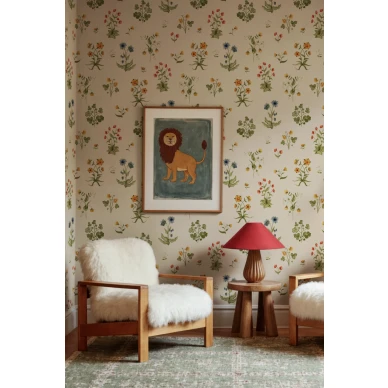 R22058 Timeless Flora Beige Rebel Walls interior2 image