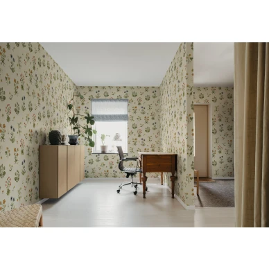 R22058 Timeless Flora Beige Rebel Walls interior3 image