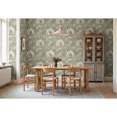 R21674 Flower Tree Light Green Rebel Walls interior1 image