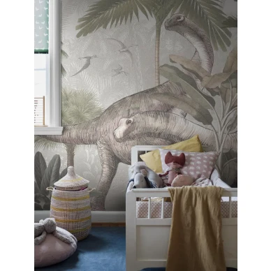 9875W Vintage Palms Dinosaurs Roomshot 3 image