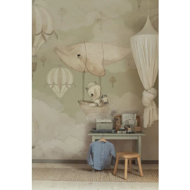72 Flying Whale Wallpaper Mrs Mighetto Green1r 768x1152 image