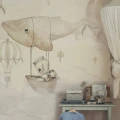 72 Flying Whale Wallpaper Mrs Mighetto White2 768x1152