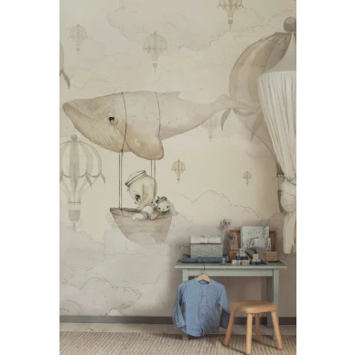 72 Flying Whale Wallpaper Mrs Mighetto White2 768x1152 image