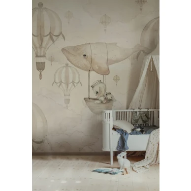 72 Flying Whale Wallpaper Mrs Mighetto White3 768x1152 image