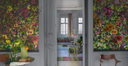 Varikas kukkatapetti Indian Sunflower Designers Guild