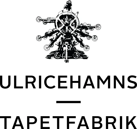 Ulricehamns Tapetfabrik Logo high res vit