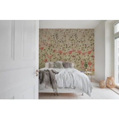 Poppies unikko valokuvatapetti makuuhuoneeseen Rebel Wallsilta R16391 image