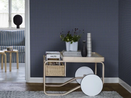 Alvar Aalto MIT sininen tapetti Scandinavian Designers III Borastapeter